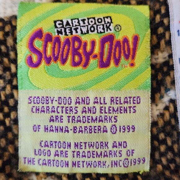 Vintage Scooby-Doo tapestry 90's blanket Cartoon Network 1999 45"x55" few snags - Picture 5 of 8